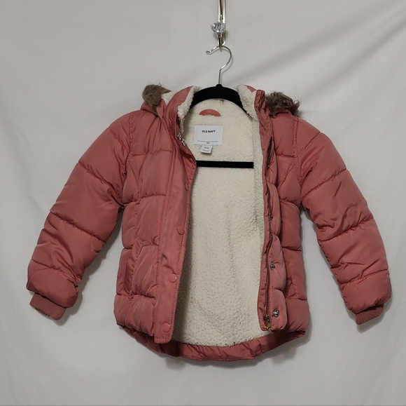 Old Navy Frost-Free Faux-Fur Lined Hooded Puffer Jacket for Girls - Size XS - Picture 7 of 8